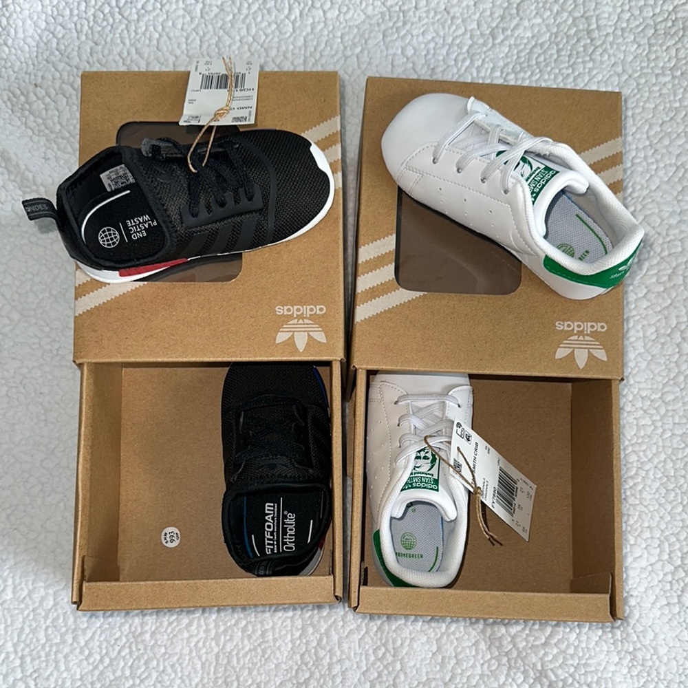 Adidas Black and White Sneakers Versatile Design